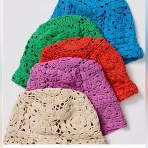 Free People Sadie Crochet Bucket Hat